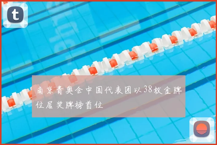 南京青奥会中国代表团以38枚金牌位居奖牌榜首位